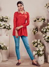 Light Red Colour Vardan Batak 1 Fancy Ethnic Wear Rayon Designer Stylist Top Collection 2074